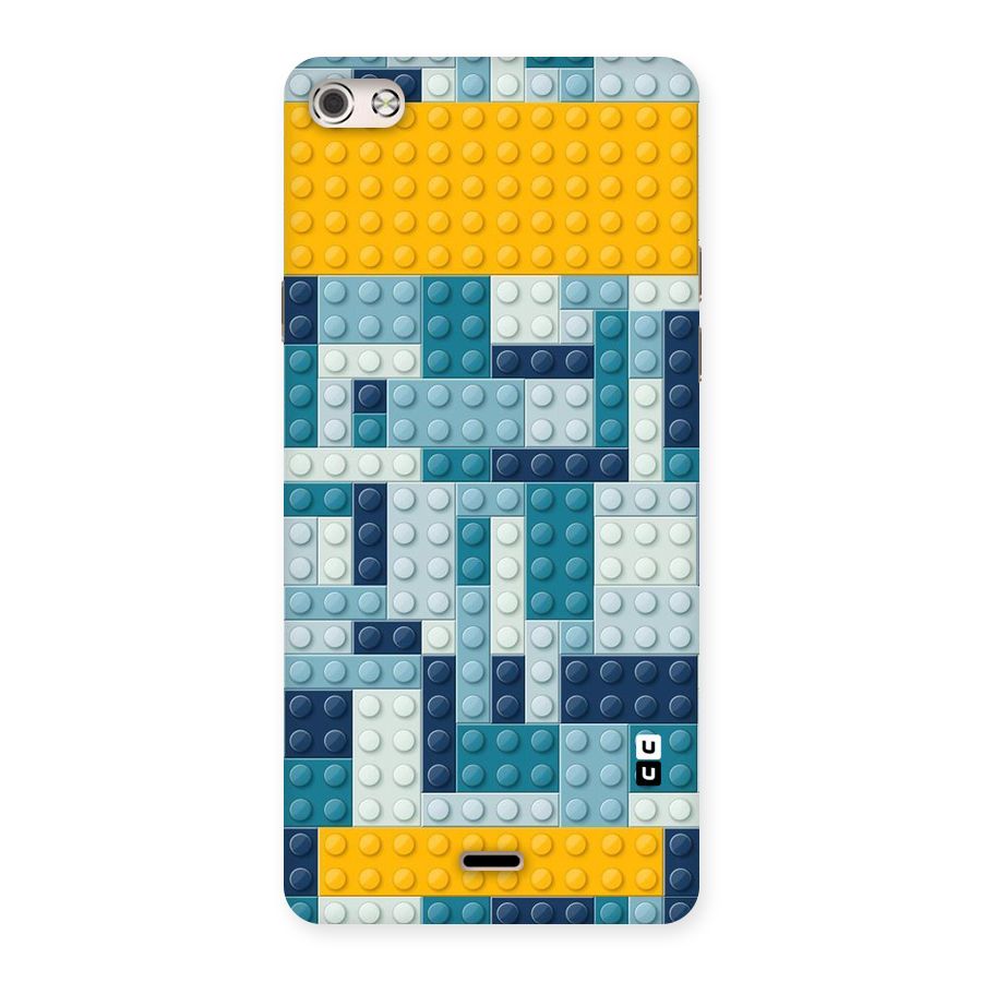 Blocks Blues Back Case for Micromax Canvas Silver 5