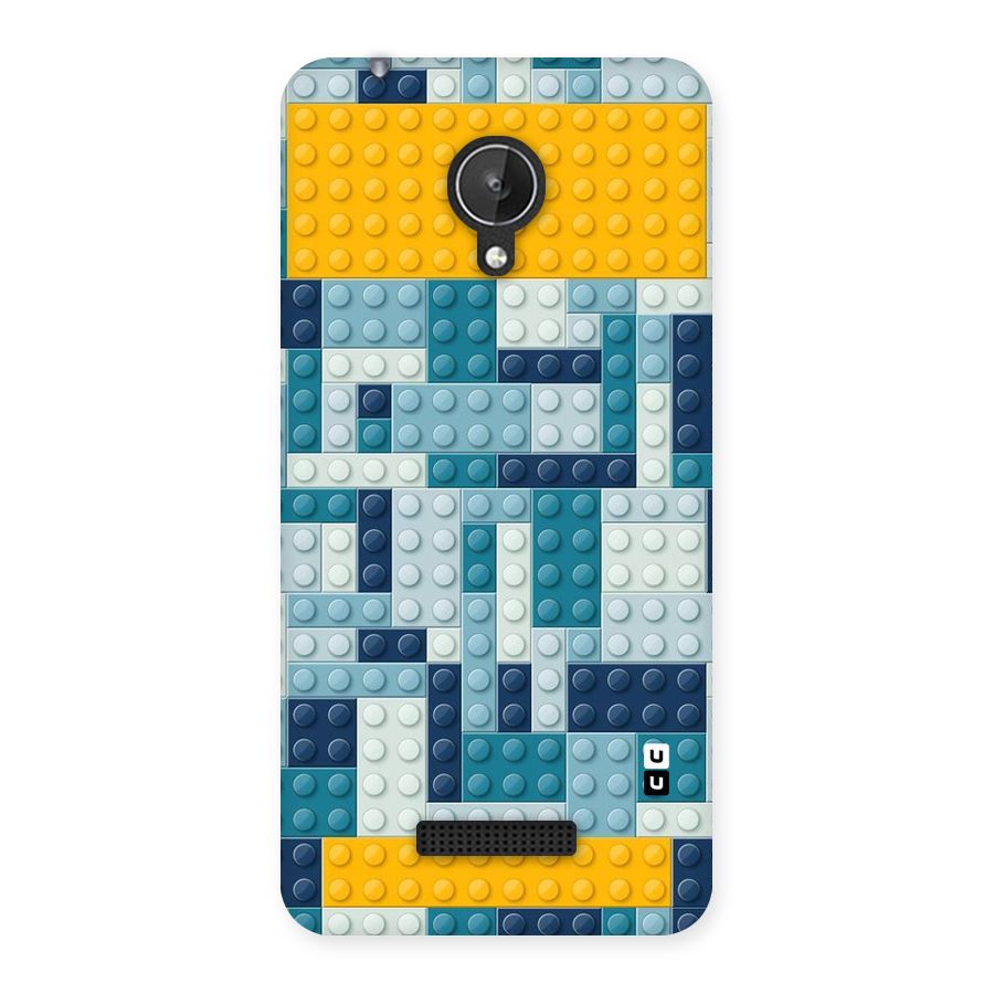 Blocks Blues Back Case for Micromax Canvas Spark Q380
