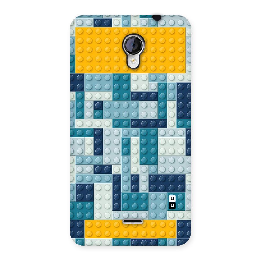 Blocks Blues Back Case for Micromax Unite 2 A106