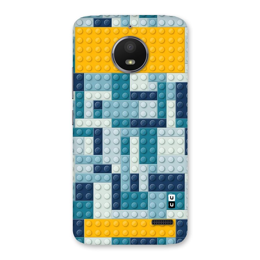 Blocks Blues Back Case for Moto E4