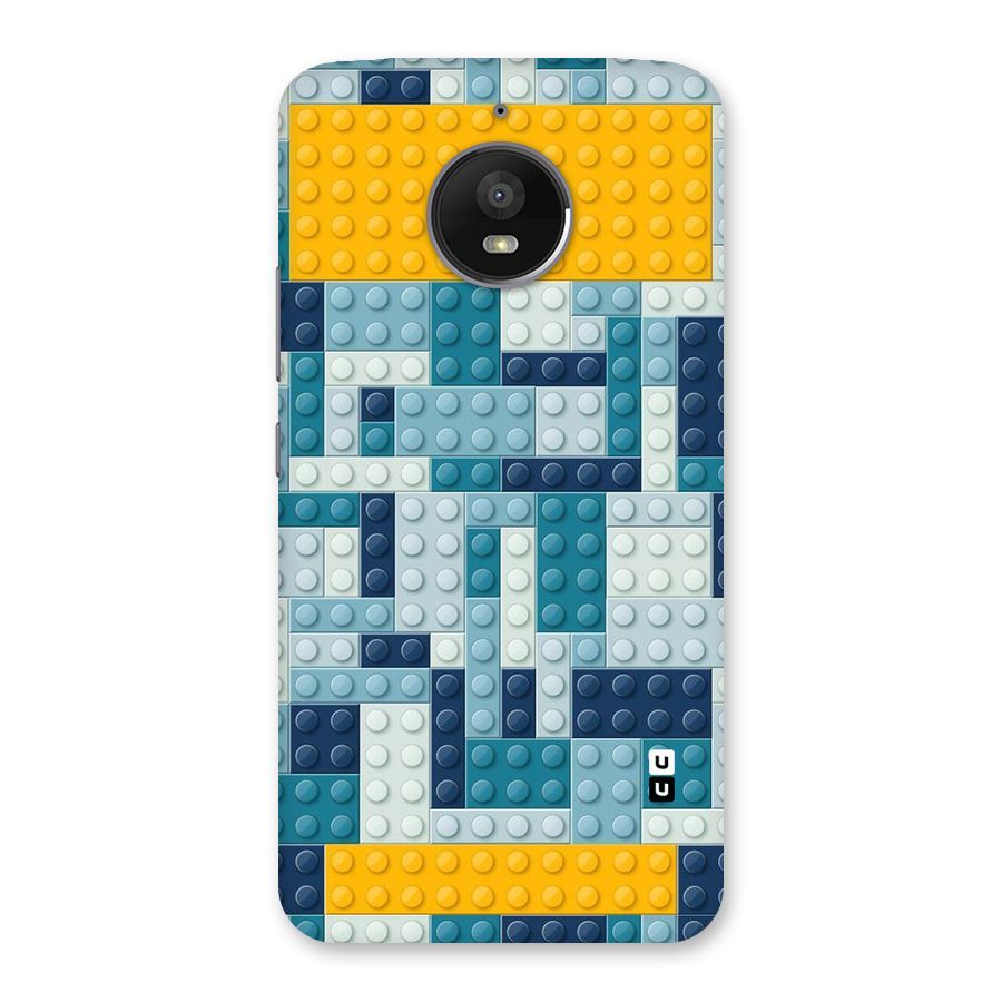 Blocks Blues Back Case for Moto E4 Plus