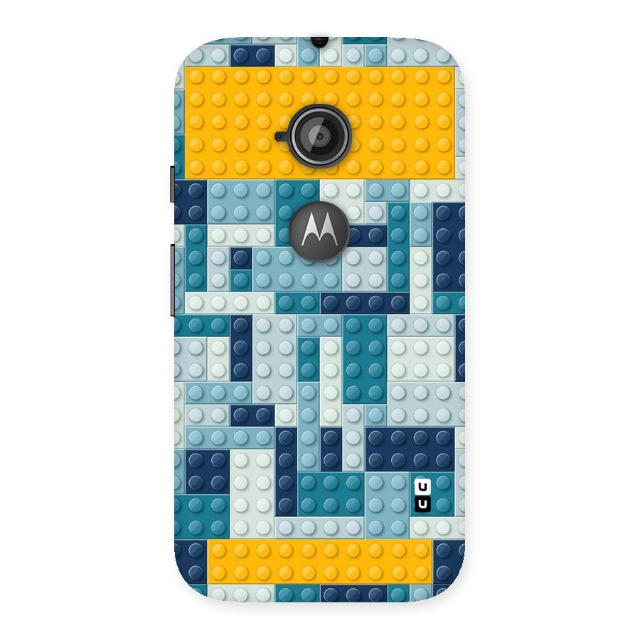Blocks Blues Back Case for Moto E 2nd Gen