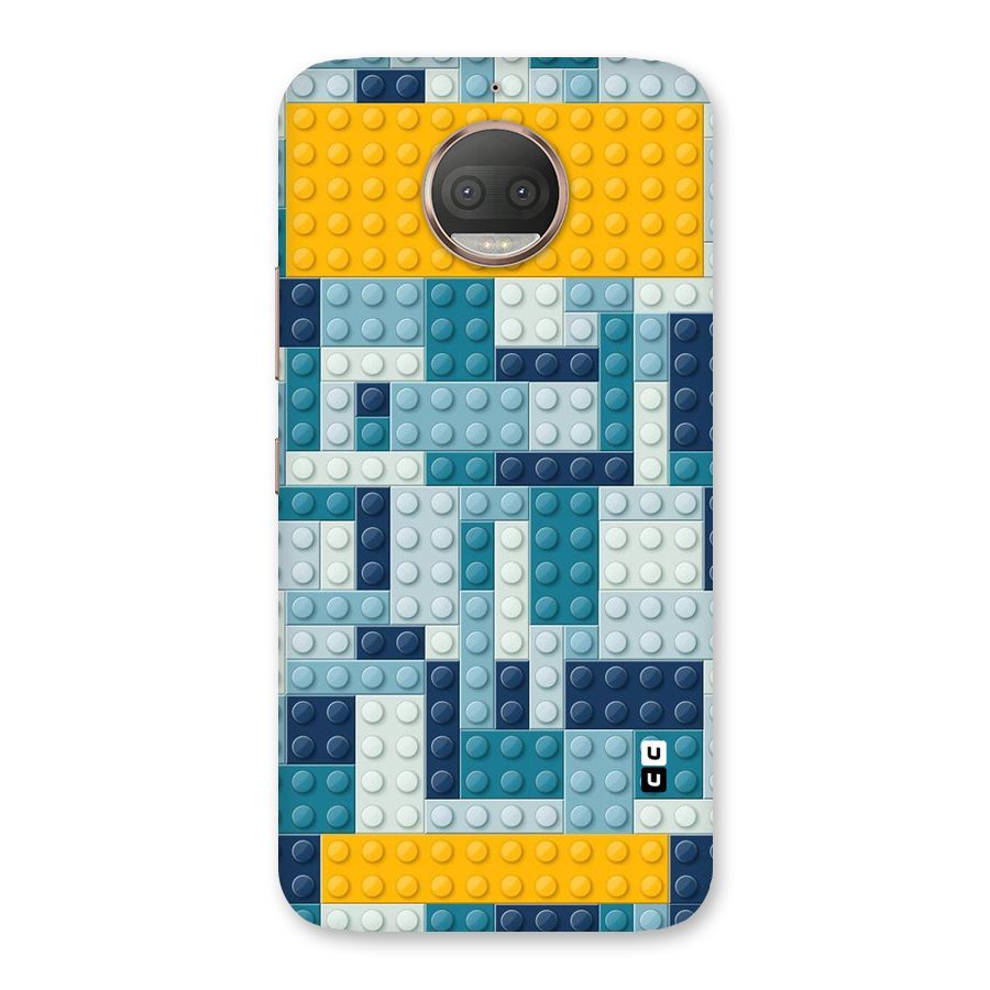 Blocks Blues Back Case for Moto G5s Plus
