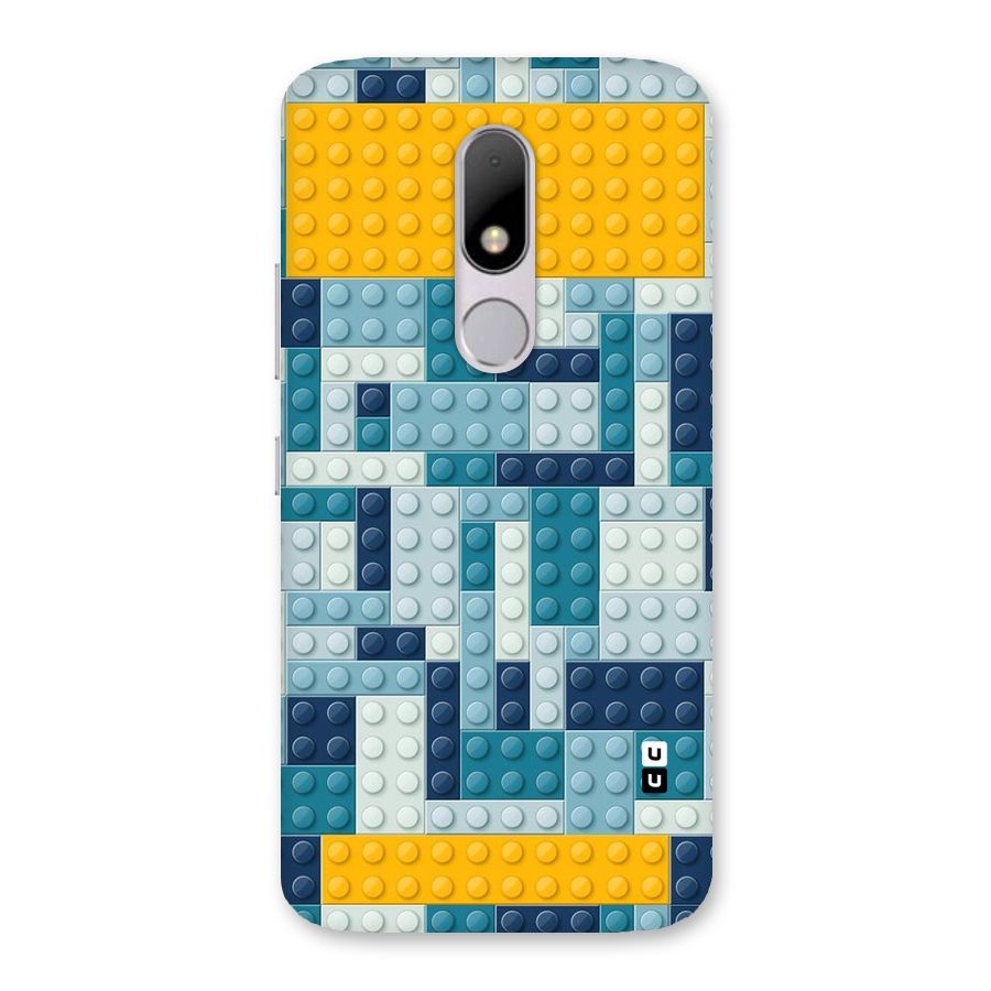 Blocks Blues Back Case for Moto M