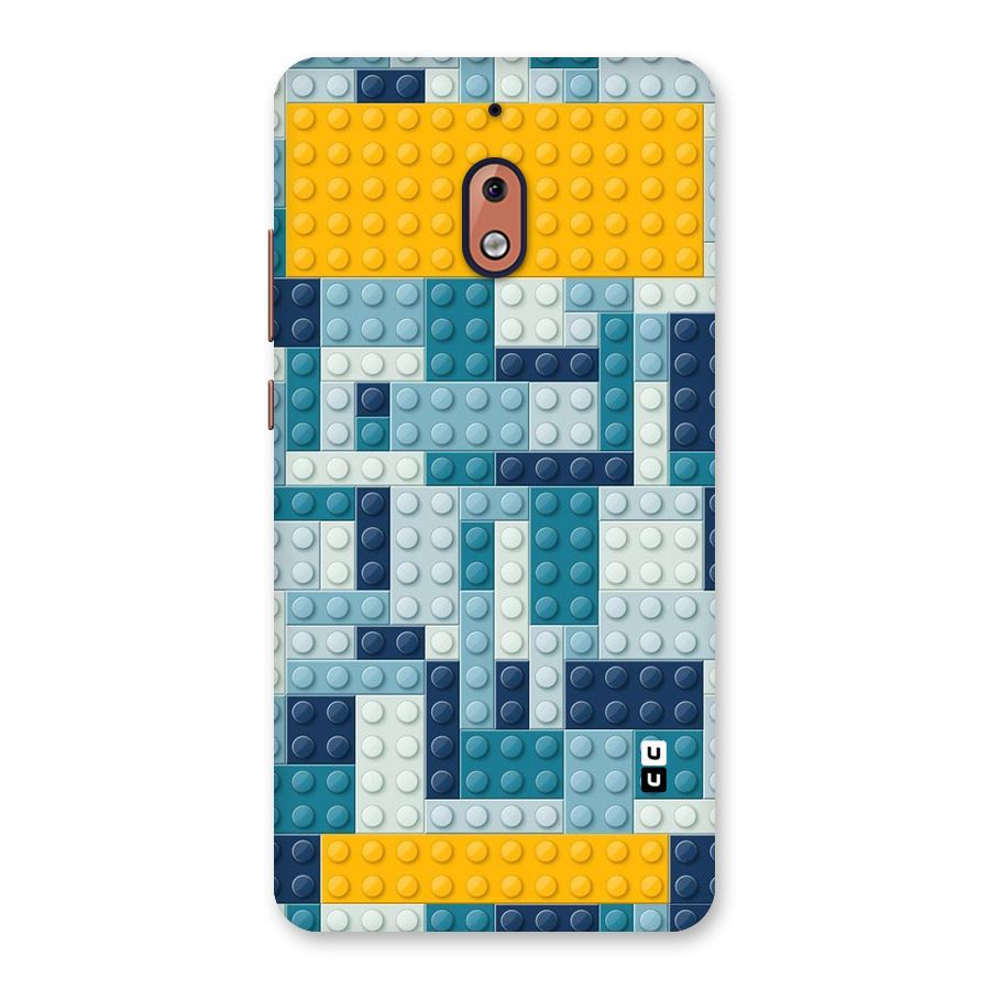 Blocks Blues Back Case for Nokia 2.1