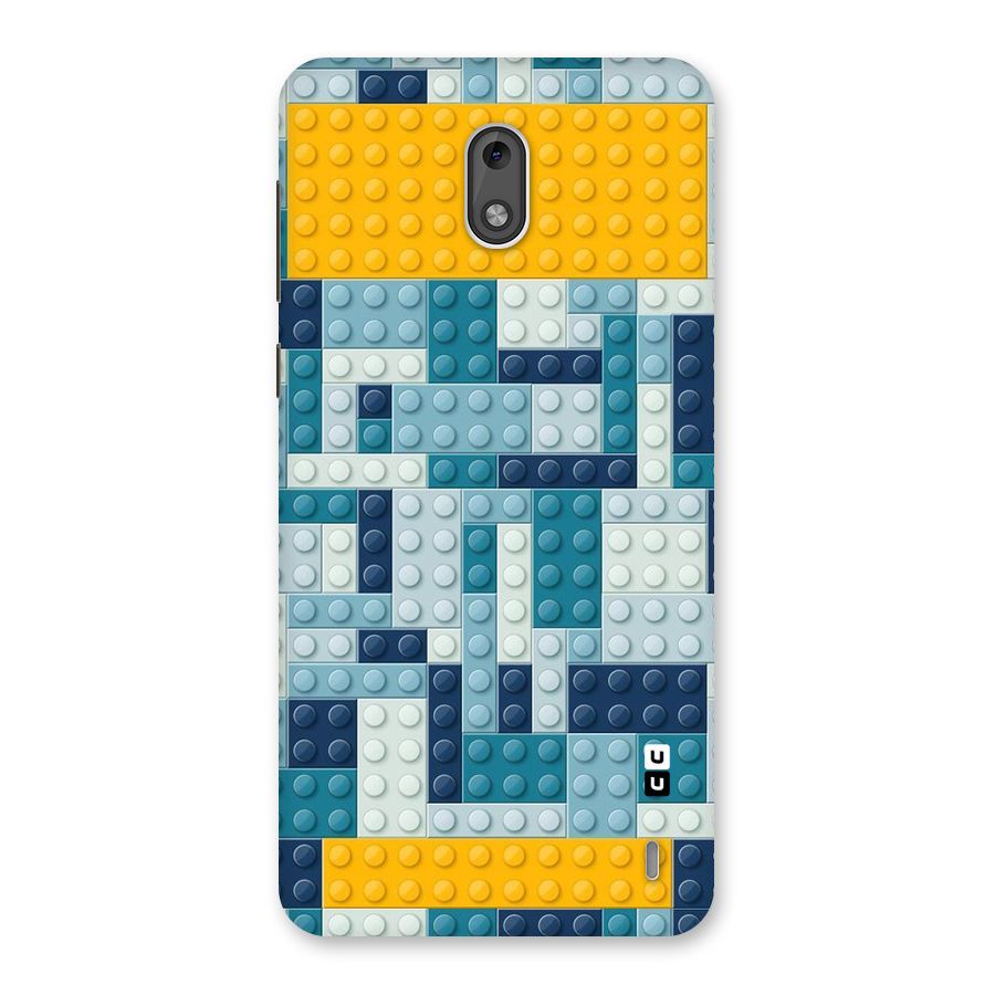 Blocks Blues Back Case for Nokia 2