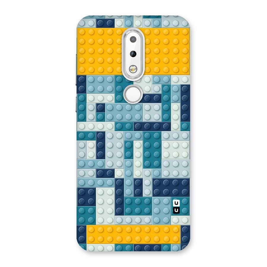 Blocks Blues Back Case for Nokia 6.1 Plus