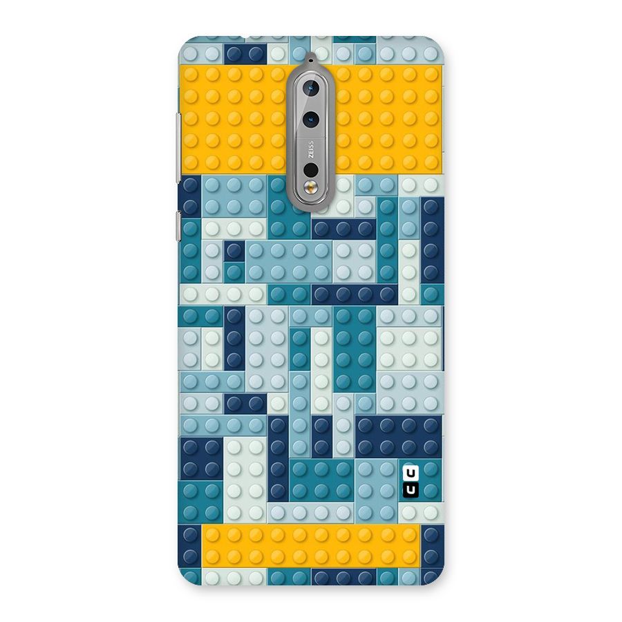Blocks Blues Back Case for Nokia 8