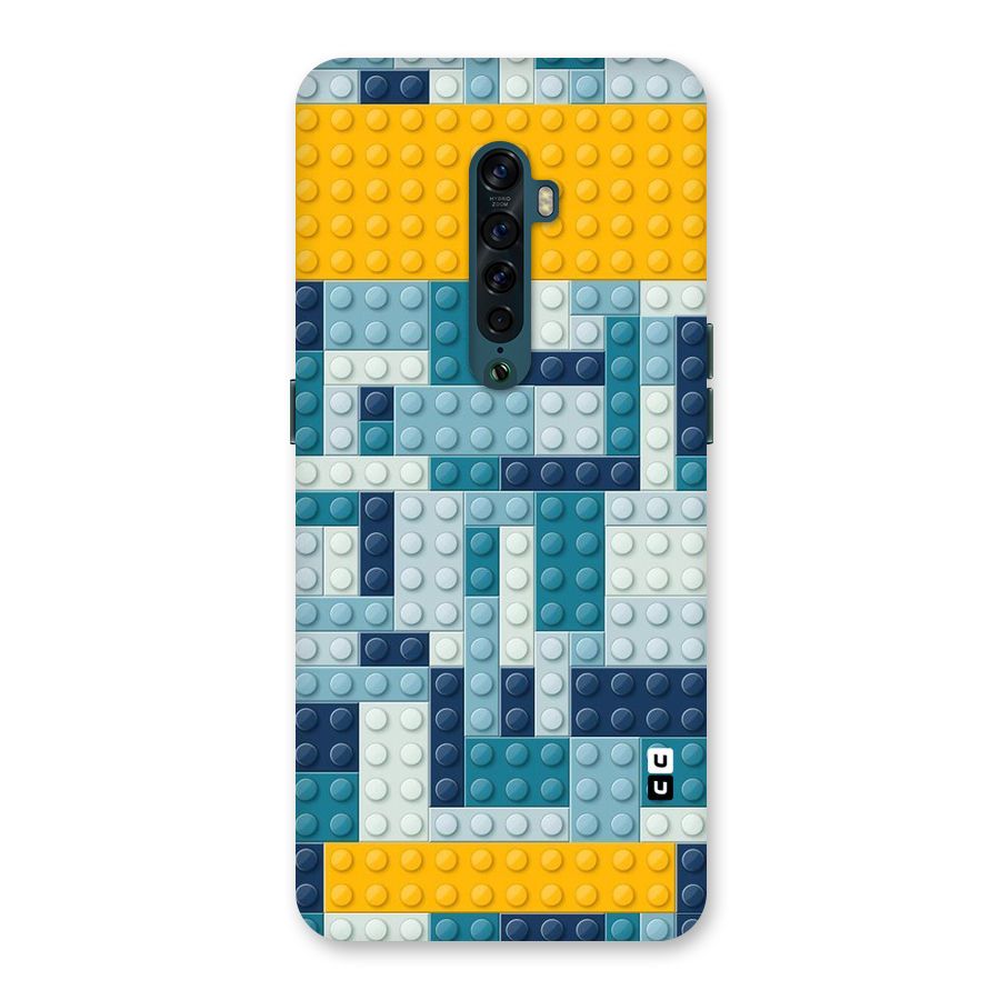 Blocks Blues Back Case for Oppo Reno2