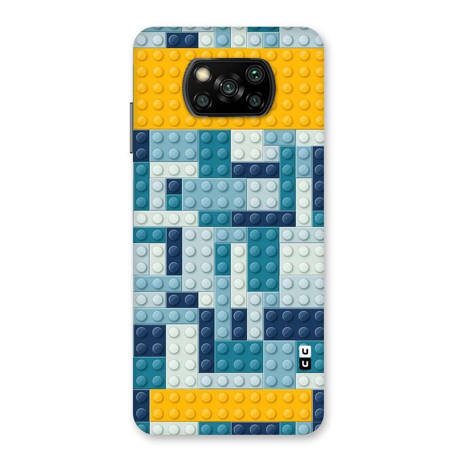 Blocks Blues Back Case for Poco X3