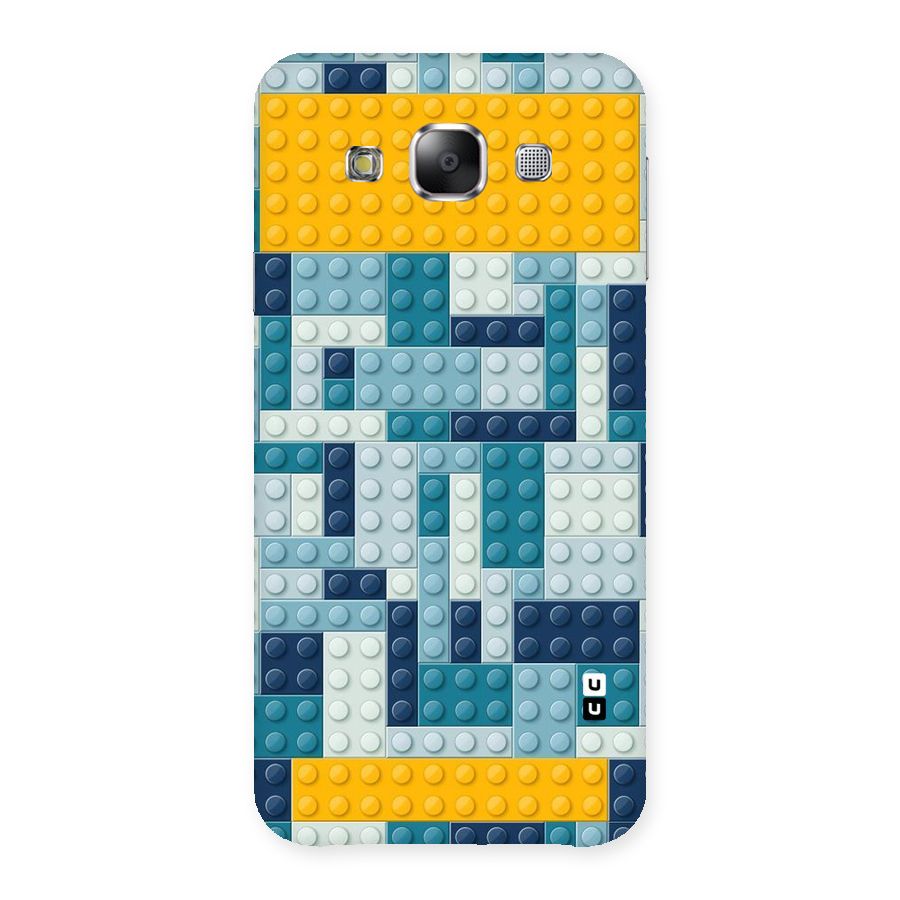 Blocks Blues Back Case for Samsung Galaxy E5