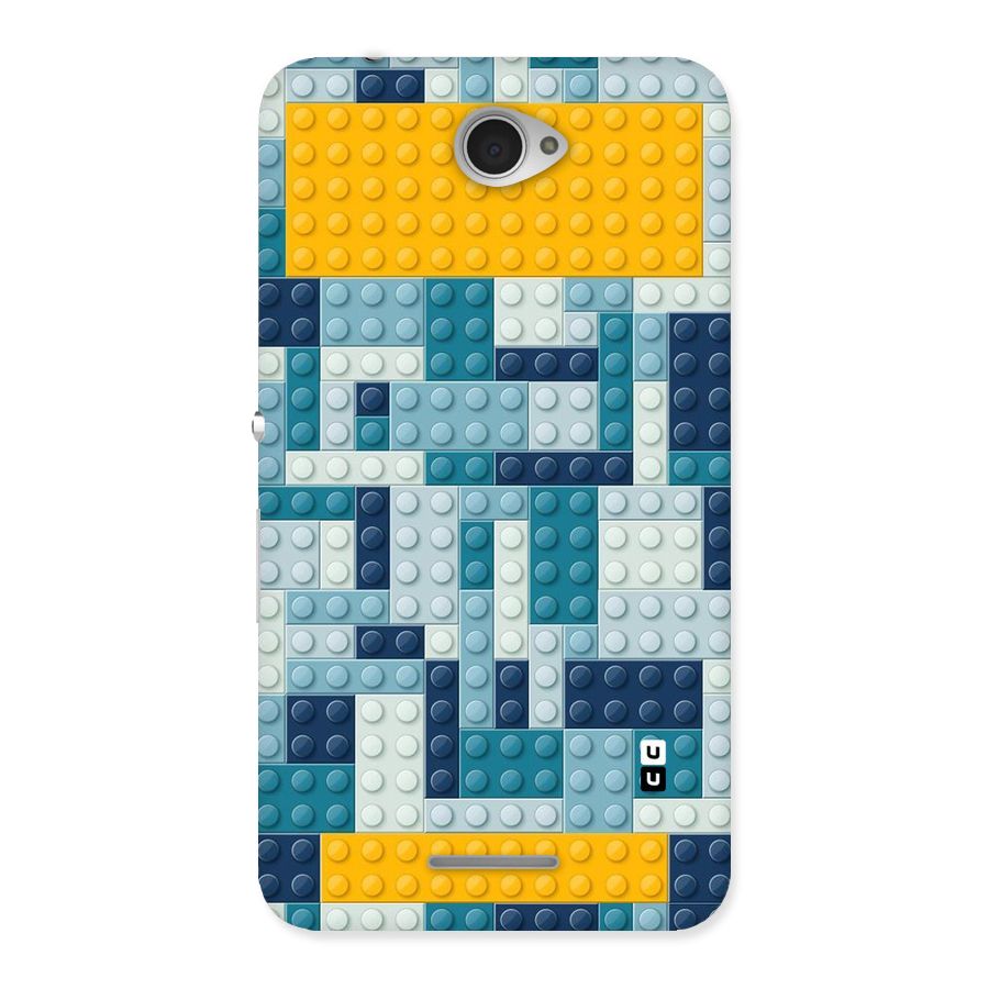 Blocks Blues Back Case for Sony Xperia E4