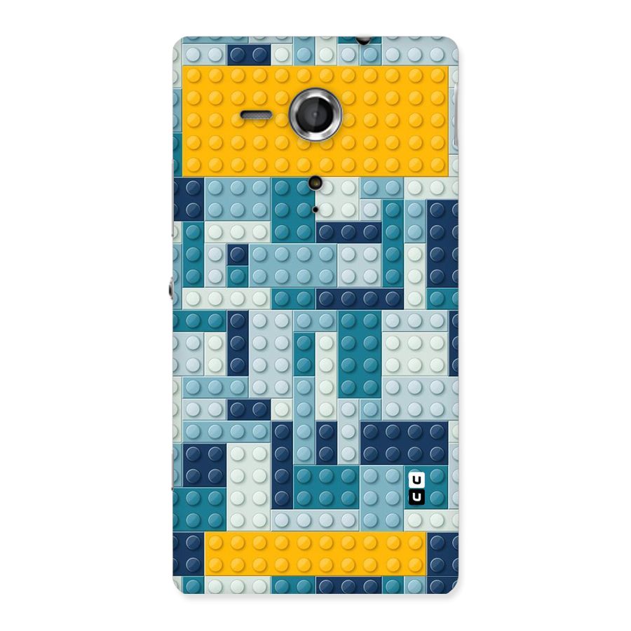 Blocks Blues Back Case for Sony Xperia SP