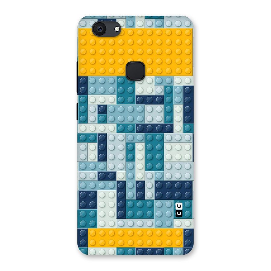 Blocks Blues Back Case for Vivo V7 Plus