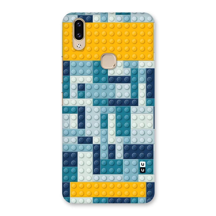 Blocks Blues Back Case for Vivo V9 Youth