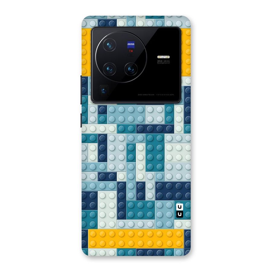 Blocks Blues Back Case for Vivo X80 Pro