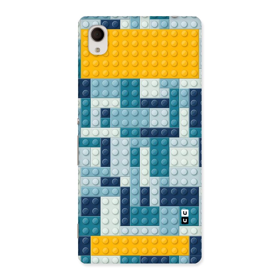 Blocks Blues Back Case for Xperia M4 Aqua