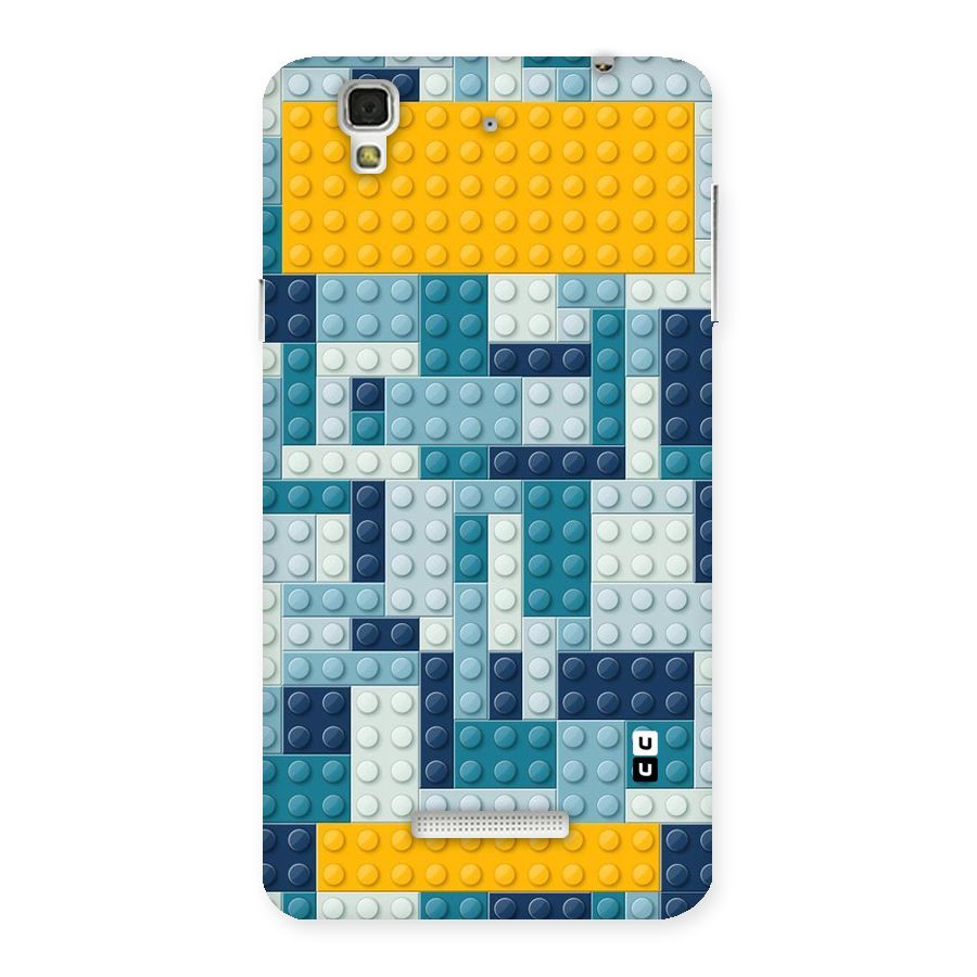 Blocks Blues Back Case for Yu Yureka