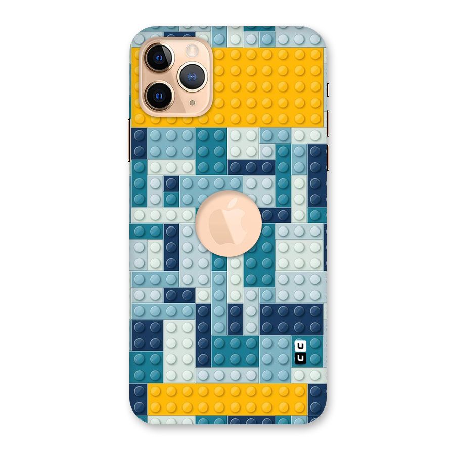 Blocks Blues Back Case for iPhone 11 Pro Max Logo Cut