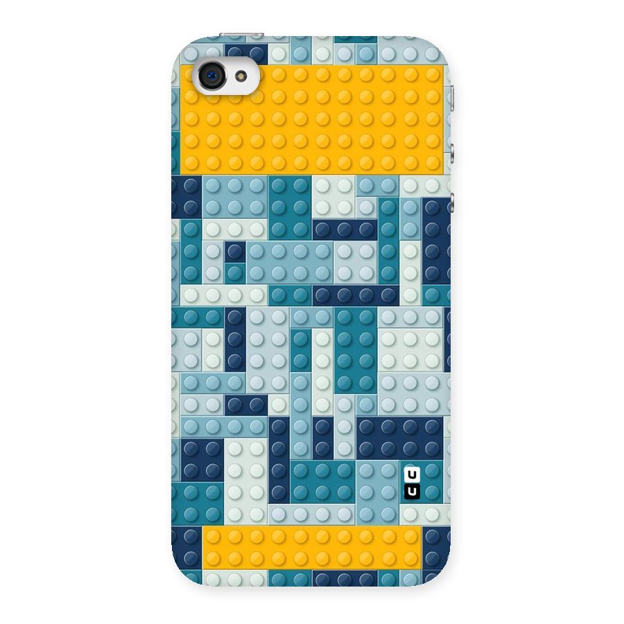 Blocks Blues Back Case for iPhone 4 4s