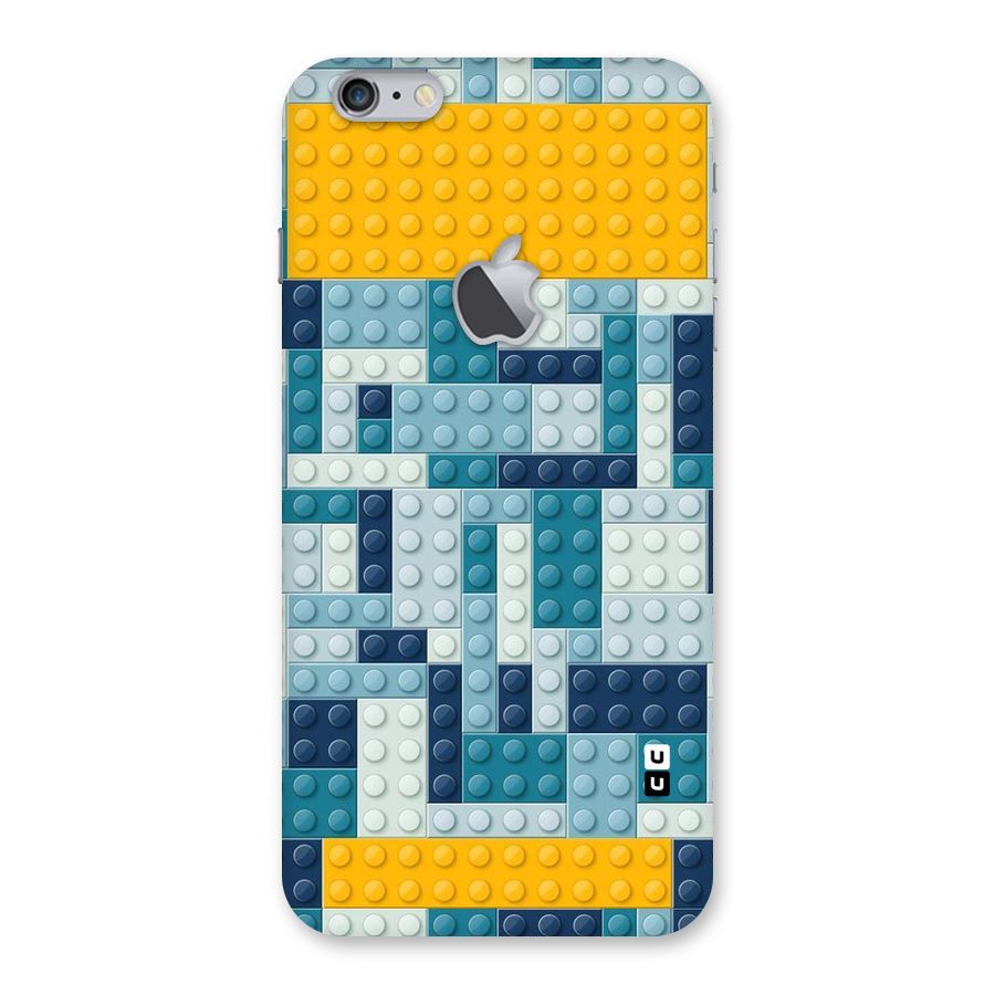 Blocks Blues Back Case for iPhone 6 Plus 6S Plus Logo Cut