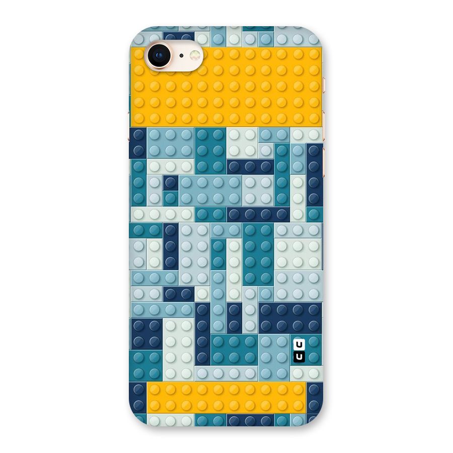 Blocks Blues Back Case for iPhone 8