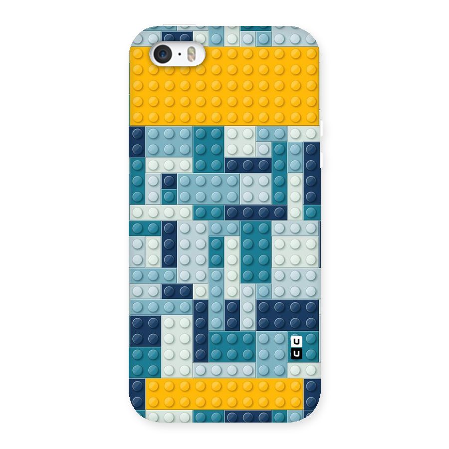 Blocks Blues Back Case for iPhone SE
