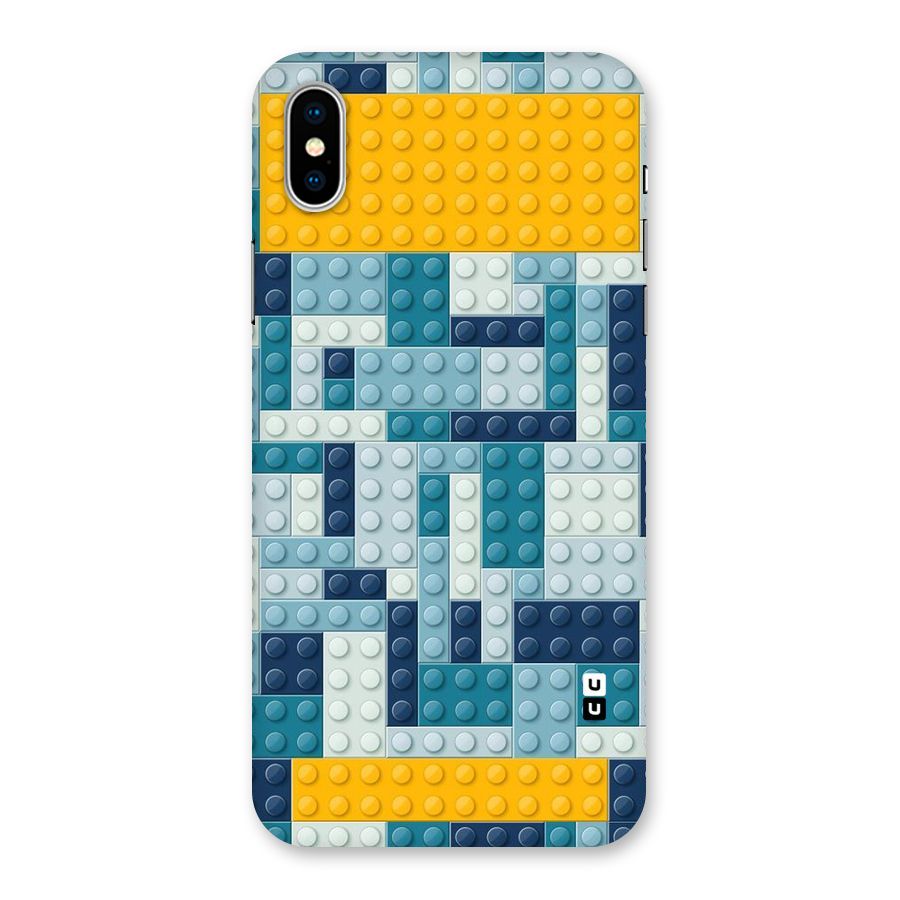 Blocks Blues Back Case for iPhone XS