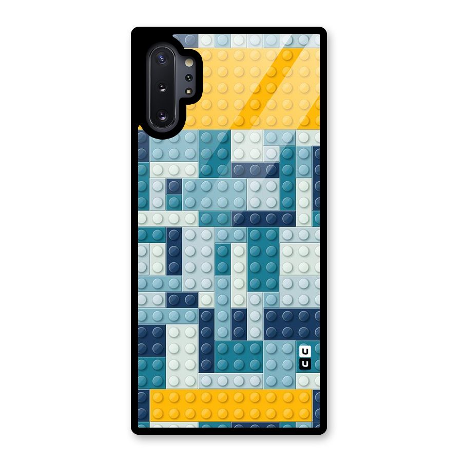 Blocks Blues Glass Back Case for Galaxy Note 10 Plus
