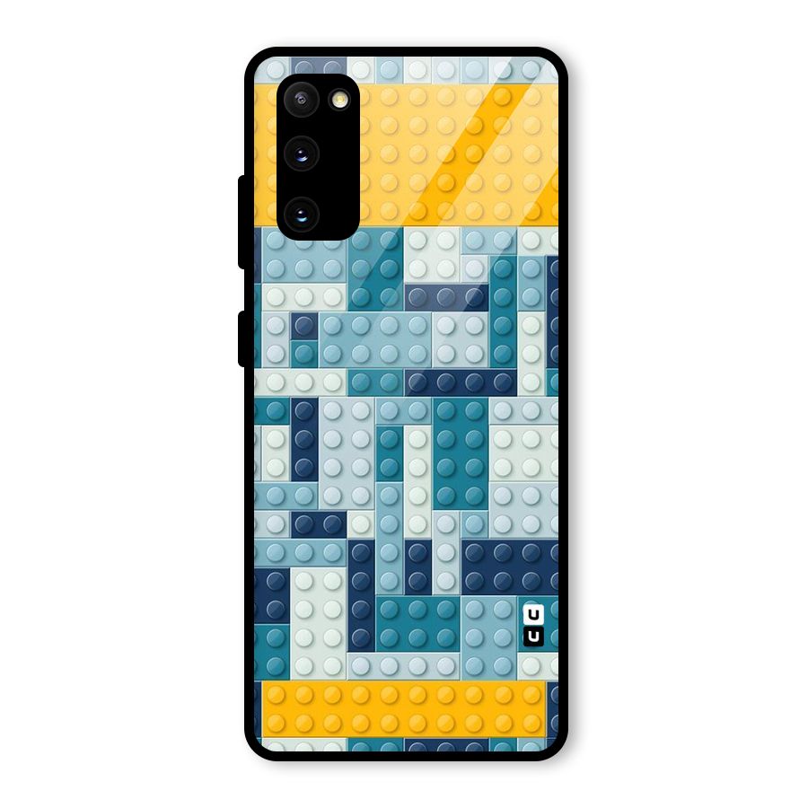 Blocks Blues Glass Back Case for Galaxy S20 FE 5G