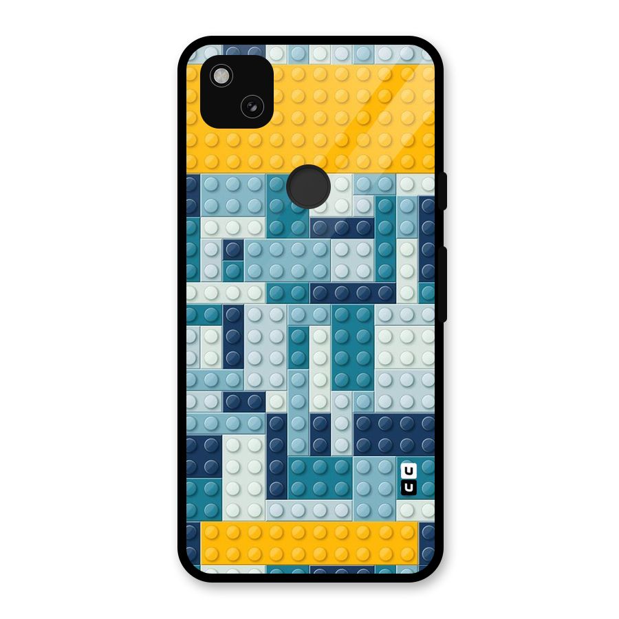 Blocks Blues Glass Back Case for Google Pixel 4a