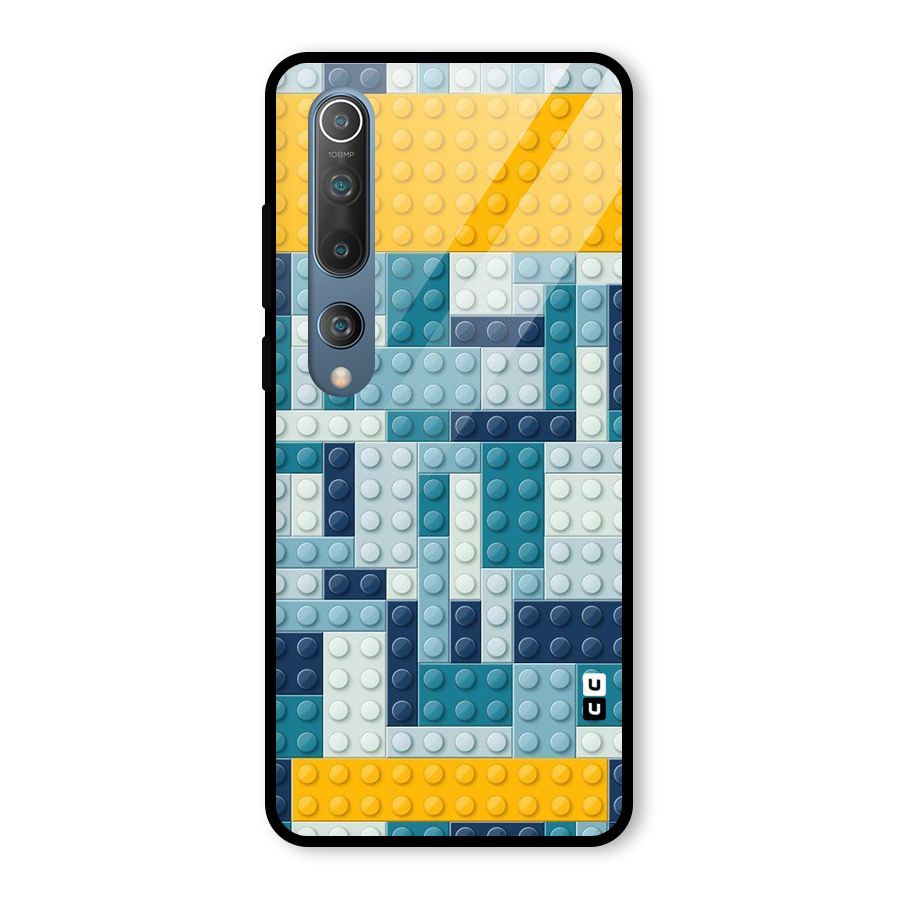 Blocks Blues Glass Back Case for Mi 10