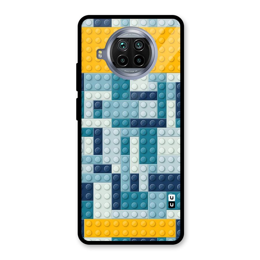 Blocks Blues Glass Back Case for Mi 10i