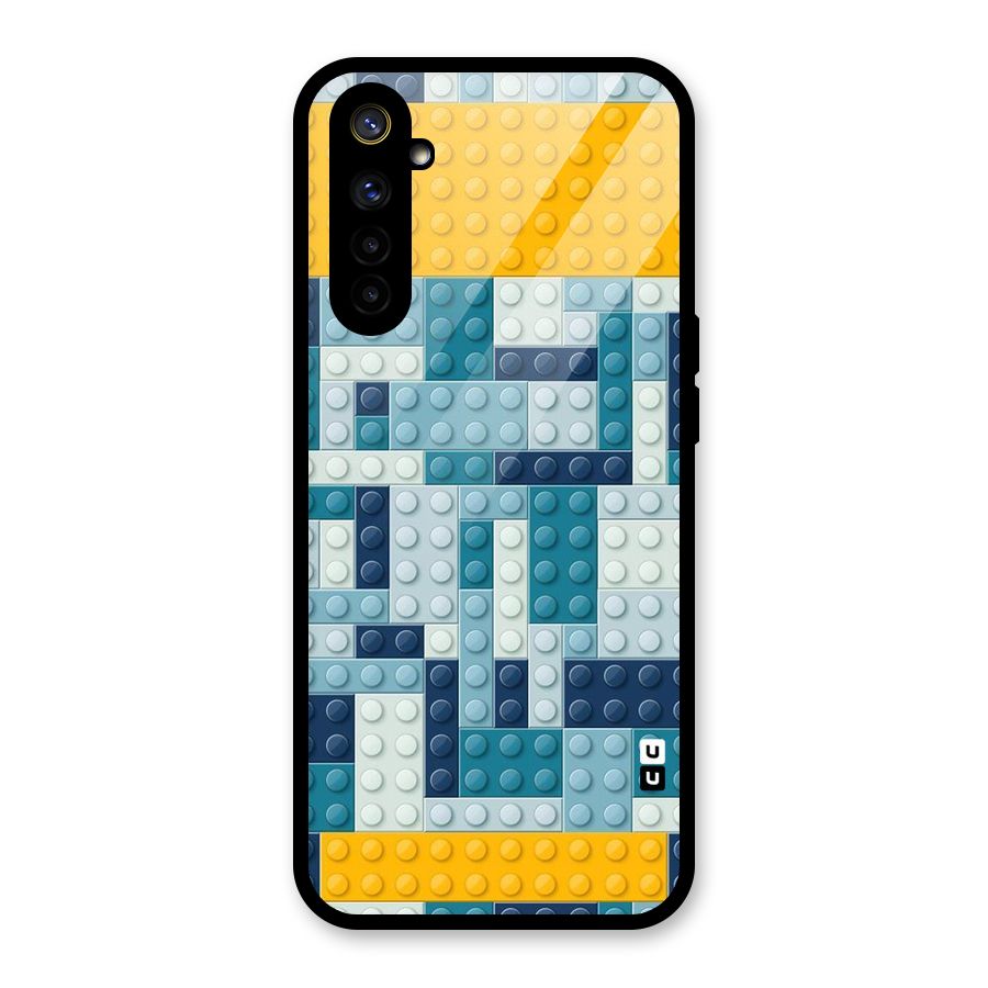 Blocks Blues Glass Back Case for Realme 6