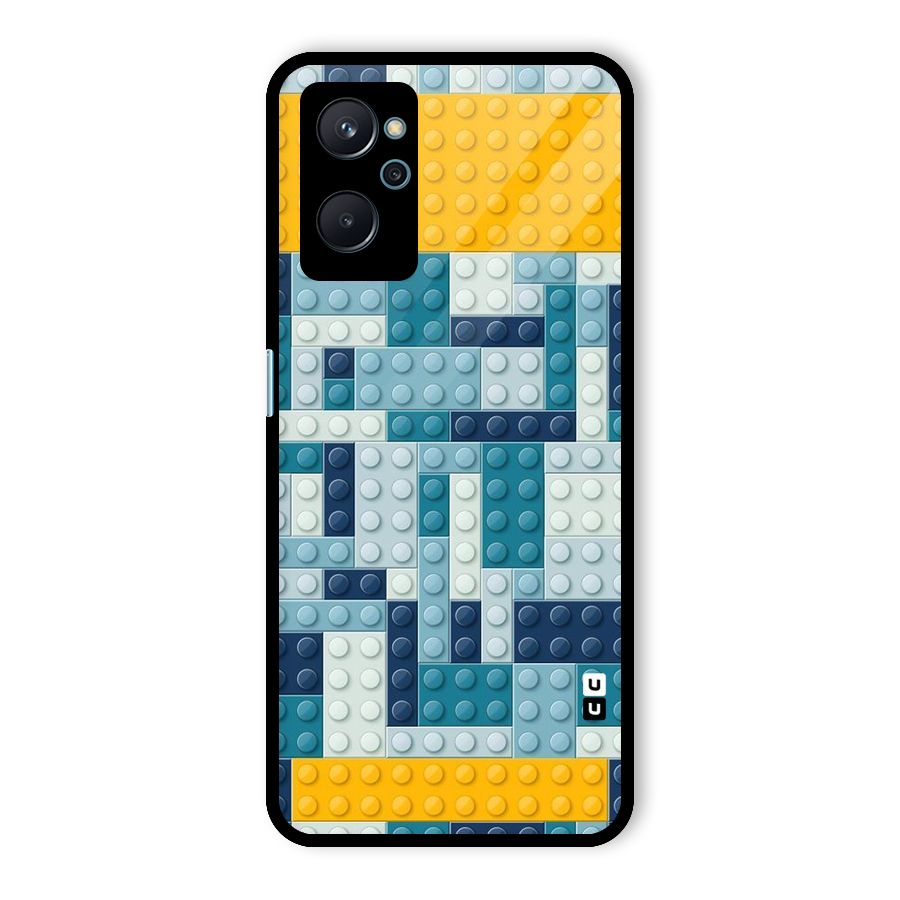 Blocks Blues Glass Back Case for Realme 9i
