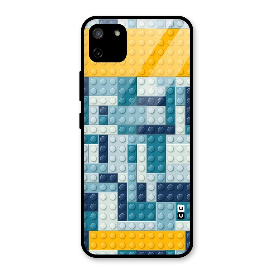 Blocks Blues Glass Back Case for Realme C11