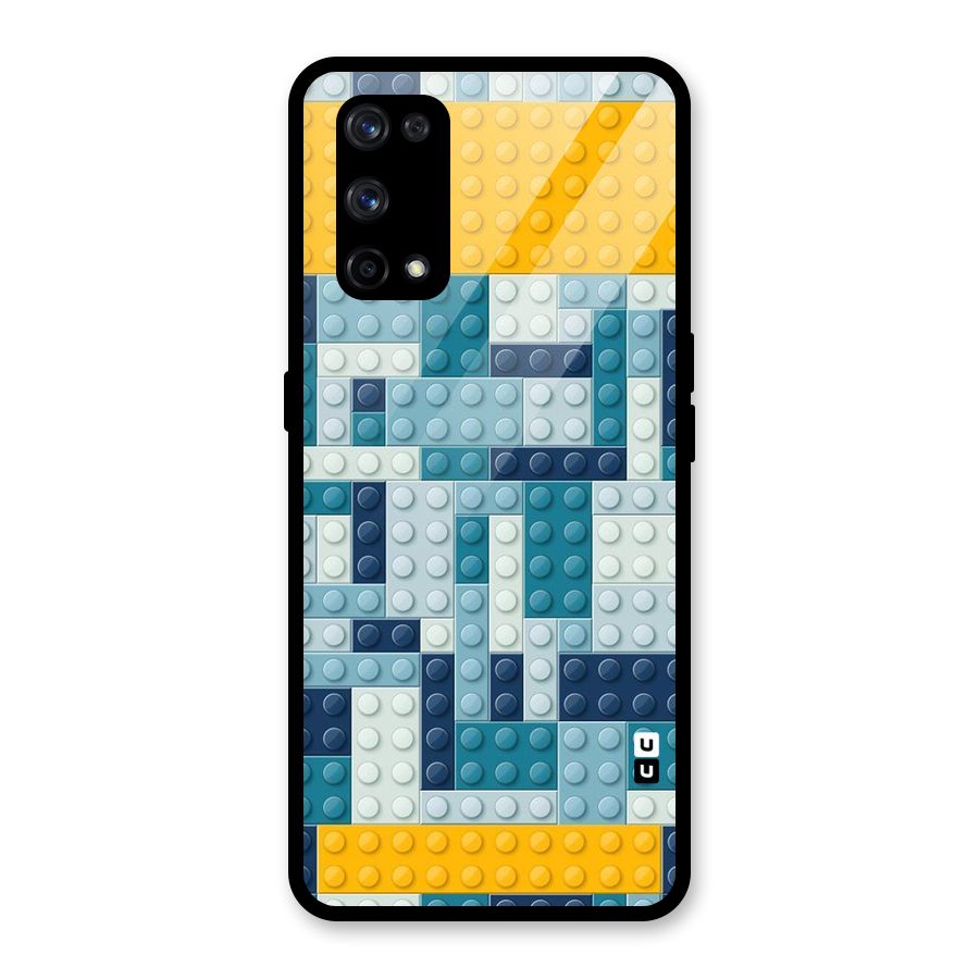 Blocks Blues Glass Back Case for Realme X7 Pro