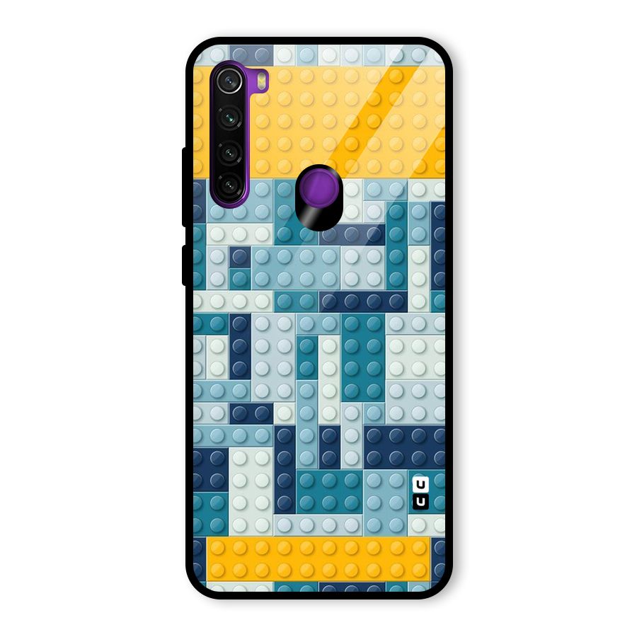 Blocks Blues Glass Back Case for Redmi Note 8