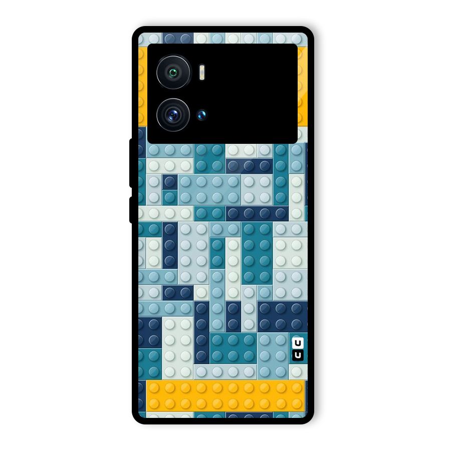 Blocks Blues Glass Back Case for Vivo iQOO 9 Pro