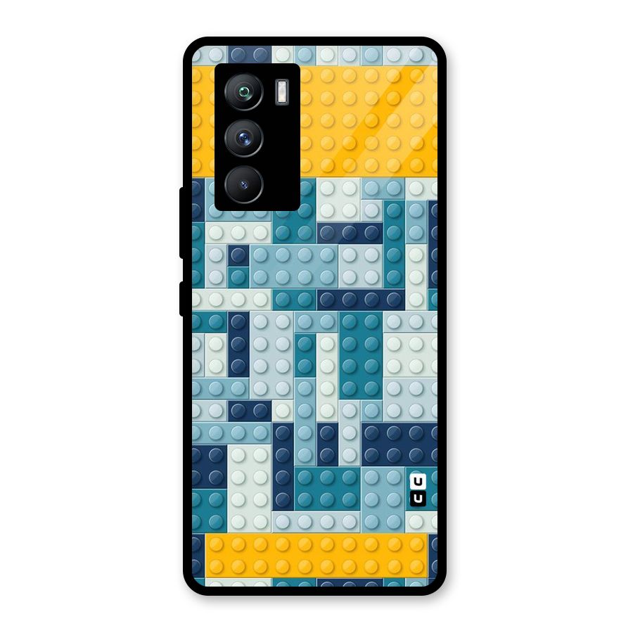 Blocks Blues Glass Back Case for Vivo iQOO 9 SE