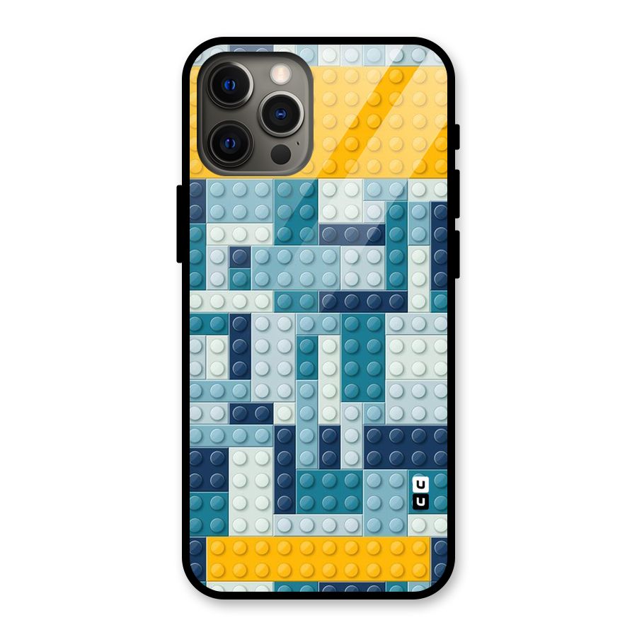 Blocks Blues Glass Back Case for iPhone 12 Pro Max