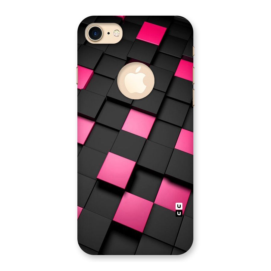 Blocks Diagonal Back Case for iPhone 7 Logo Cut