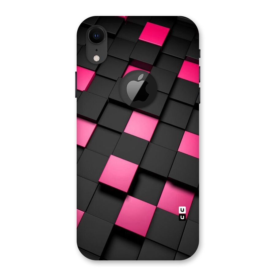 Blocks Diagonal Back Case for iPhone XR Logo Cut