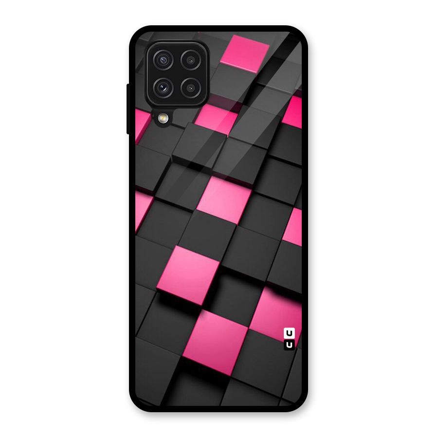 Blocks Diagonal Glass Back Case for Galaxy A22 4G