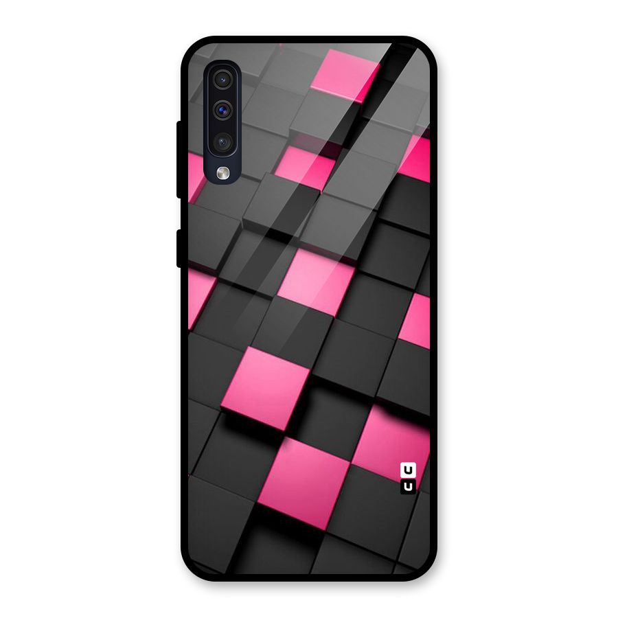 Blocks Diagonal Glass Back Case for Galaxy A50