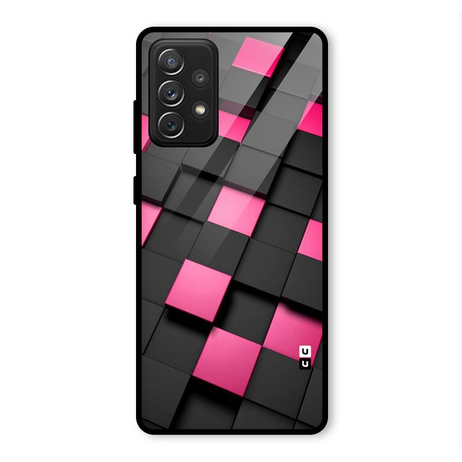 Blocks Diagonal Glass Back Case for Galaxy A72