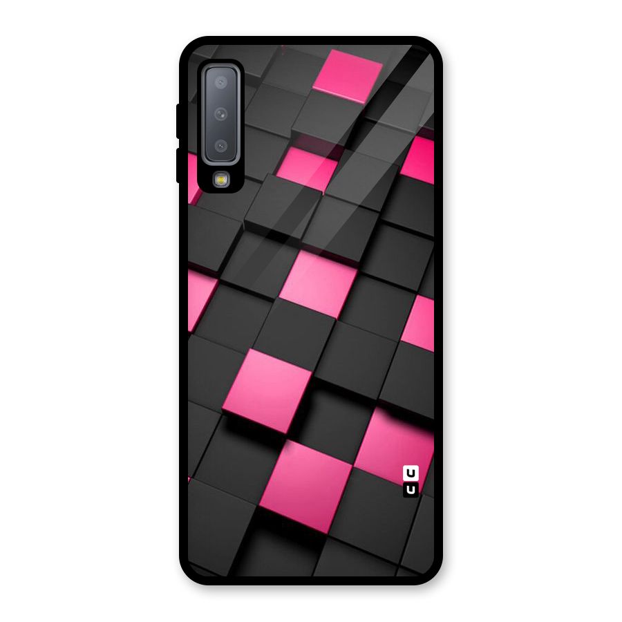 Blocks Diagonal Glass Back Case for Galaxy A7 (2018)