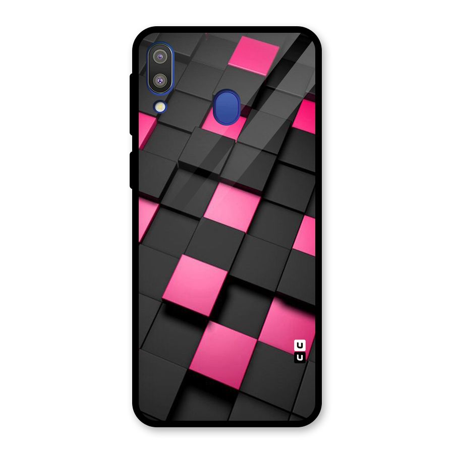 Blocks Diagonal Glass Back Case for Galaxy M20