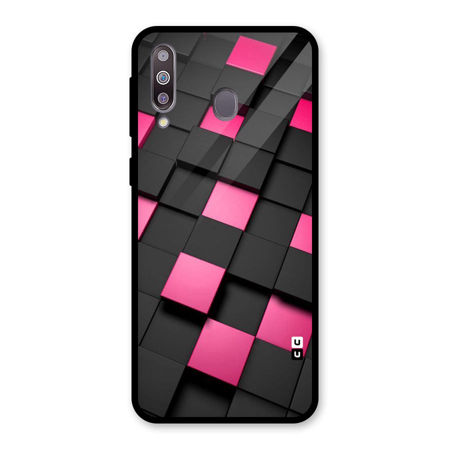 Blocks Diagonal Glass Back Case for Galaxy M30