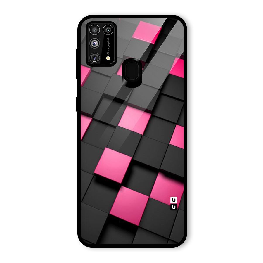 Blocks Diagonal Glass Back Case for Galaxy M31
